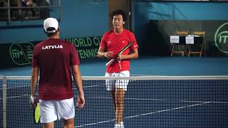 Davis Cup World Group II 2023 Hong Kong vs Latvia  Coleman Wong vs Martins Rocens Match Point [upl. by Upshaw]