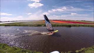 windsurf foiling Dutch flower fields using Naish HoverThrust [upl. by Atem]