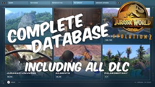 Jurassic World Evolution 2  Complete Database Including All DLC [upl. by Garceau]