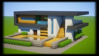 TUTO BELLE MAISON MODERNE FACILE A FAIRE  MINECRAFT [upl. by Aleece]