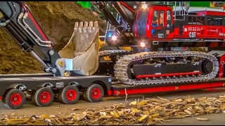 RC Truck Excavator transport Stunning RC ACTION [upl. by Hawkie]