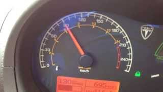 Tesla Roadster acceleration 0160 kmh [upl. by Ueik]