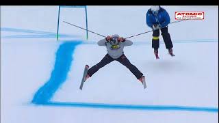 Francesco Ghedina follows Kristian Ghedina in the SuperG race course from Cortina dAmpezzo ITA [upl. by Masera726]