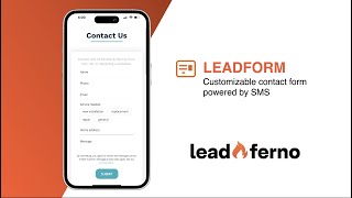 Leadform  customizable website form with SMS [upl. by Aissac861]