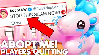 😡ADOPT ME PLAYERS QUITTING BECAUSE OF THIS NEW SCAM🤦‍♂️🔥 BEWARE ROBLOX [upl. by Michelsen181]