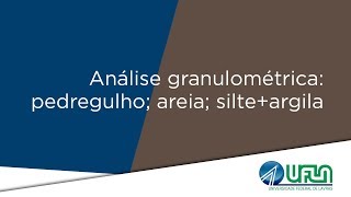 Análise granulométrica pedregulho areia silte mais argila [upl. by Reaht]