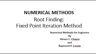 Root Finding Fixed Point Iteration Method  Numerical Methods [upl. by Atihana]