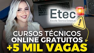 FAÇA um CURSO TÉCNICO EAD GRATUITO da ETEC  90 MIL VAGAS ABERTAS AGORA  Mari Rel [upl. by Lothair]