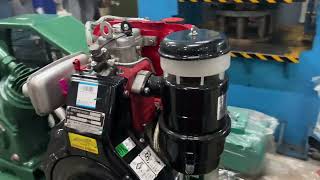 VIJAY COMPRESSOR 10 hp GREAVES SELF START ENGINE [upl. by Berget]