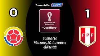 Colombia 0 vs Perú 1  Partido Completo Gol Caracol  Clasificatorias CONMEBOL 2022 Fecha 15 [upl. by Frazier311]