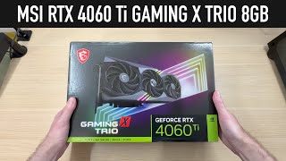 MSI RTX 4060 Ti GAMING X TRIO 8GB unboxing noise amp temperature tests [upl. by Ermine]