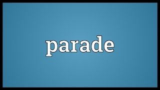 Parade Meaning [upl. by Aciretal402]