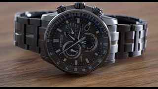 Citizen EcoDrive Perpetual Chrono AT Watch Review CB588755H E660 Movement [upl. by Azaria284]