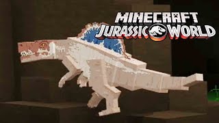 CREO AL ESPINOSAURIO NUEVO DINOSAURIO EN EL PARQUE DE DINOSAURIOS JURASSIC WORLD DLC Minecraft [upl. by Eceinwahs]