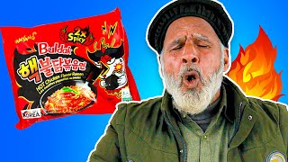 When Tribal People Try Spicy Ramen Noodles Challenge [upl. by Einafit]