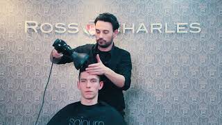 How to use a diffuser when drying mens hair  Ross Charles [upl. by Eiramnerual]