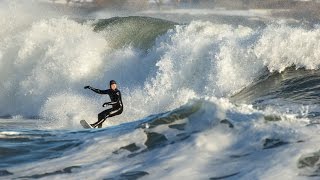 Exploring Maine  Winter Surfing After Snowzilla [upl. by Maxie479]