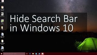 How to Hide Search Bar in Windows 10 [upl. by Raquela]