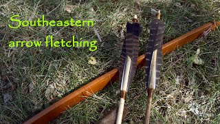 Fletching arrows using a simple Southeastern technique [upl. by Hyacinthie]