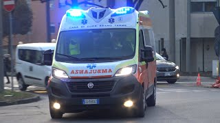 Ambulanza Abano Terme in Emergenza  Italian Ambulance Responding Cod 3 [upl. by Werna]