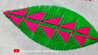 Most beautiful hand embroidery designs bordados a mano paso a pasobordado de hojas [upl. by Orton]