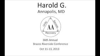 AA Speakers Harold G [upl. by Rodrich]