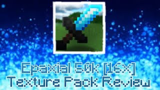 MCPE Epaxial 50k 16x Texture Pack Review  Download  PJwolfie YT [upl. by Avrit]