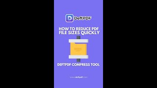 How to reduce PDF file sizes quickly deftpdf shorts [upl. by Powel217]
