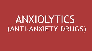 Pharmacology of Anxiolytics Antianxiety Drugs by Dr Shikha Parmar [upl. by Nalda]