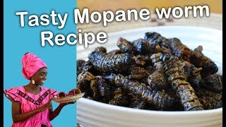 HOW TO COOK MOPANE WORMS MADORA MINGOLO TASTY NAMIBIANAFRICAN FOOD Namibian recipes lempies [upl. by Direj296]