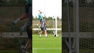 Erling Haalands INSANE LEAP to score header in Man City training 😱 shorts [upl. by Patric131]