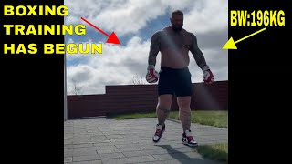 HAFTHOR BJORNSSON BOXING TRAINING [upl. by Jala]