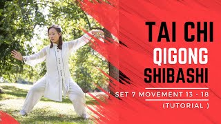 Tai Chi Qigong Shibashi Set 7 Tutorial  Movements 1318  Mirrored version with all the details [upl. by Gnues]