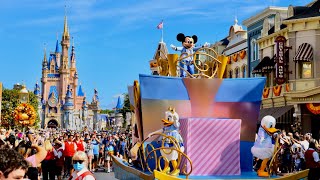 NEW Mickeys Celebration Cavalcade at Magic Kingdom for 50th Anniversary  Walt Disney World 2021 [upl. by Jessalyn598]