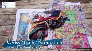 unboxing sevengreat cross stitch  coupon code  November 2024 [upl. by Chemush721]