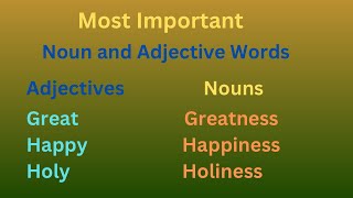 AdjectivesNouns  Most Important Noun and Adjective Words  The English Expert  Lesson 131 [upl. by Gilberto900]