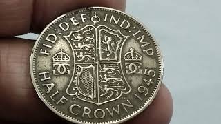 United Kingdom Half Crown 1945 Silver Coin Value USD 4200 [upl. by Eirrak]