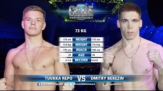 CAGE 39 Tuukka Repo vs Dmitry Berezin Full Fight MMA [upl. by Aenel]