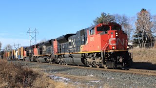 SD70M2s on the CN transfer with rare supersized lashups K5LLA fouled bell Shoreham Hill amp more [upl. by Rochemont]