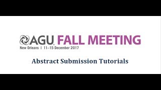 Tutorial Fall Meeting 2017 Abstract Submissions Adding Editing and Removing Authors Step 5 [upl. by Onafets]