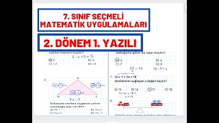 7 Sınıf Seçmeli Matematik Uygulamaları 2 Dönem 1 Yazılı Soruları [upl. by Vanzant]