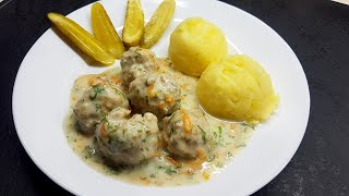 KLOPSIKI w sosie śmietanowo  koperkowym z marchewką 🍲 Rozpływają się w ustach  PALCE LIZAĆ [upl. by Ydnor]