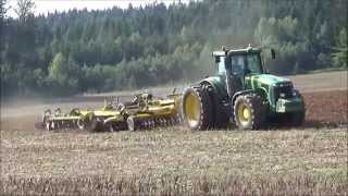 John Deere 8520 s podmítačem Bednar Preciser Mega PM 8000 [upl. by Alue232]