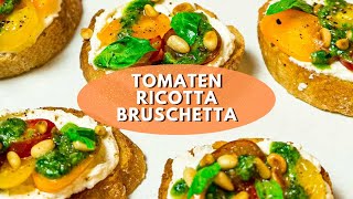 Schnelle Antipasti Bruschetta mit Tomaten und Ricotta  shorts [upl. by Shirley504]