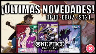 ÚLTIMAS NOVEDADES ONE PIECE TCG NUEVOS LÍDERES OP10 EB02  ONE PIECE CARD GAME en Español [upl. by Naihtniroc]