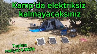 Çadır kampında bedava elektrik deniz kamp enerji [upl. by Imac]