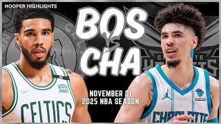 Boston Celtics vs Charlotte Hornets Full Game Highlights  Nov 1  2025 NBA Season [upl. by Eibor]