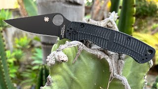 Spyderco Paramilitary 2 Salt MagnaCut Black G10 DLC C81GMCBKP2 [upl. by Enetsuj]