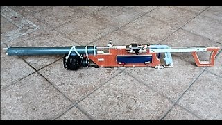 fucile aria compressa con compressore da 12V  homemade rifle sniper [upl. by Zuzana]