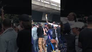 Snoop Dogg carrying the Olympic torch in Paris 🔥 [upl. by Rorry]